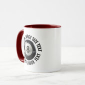 Grote tekst MAROON Combo 11oz Aangepaste 8 Bal Mok (Voorkant links)