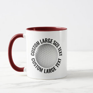 Grote tekst MAROON Combo 11oz Aangepaste Golf Mok
