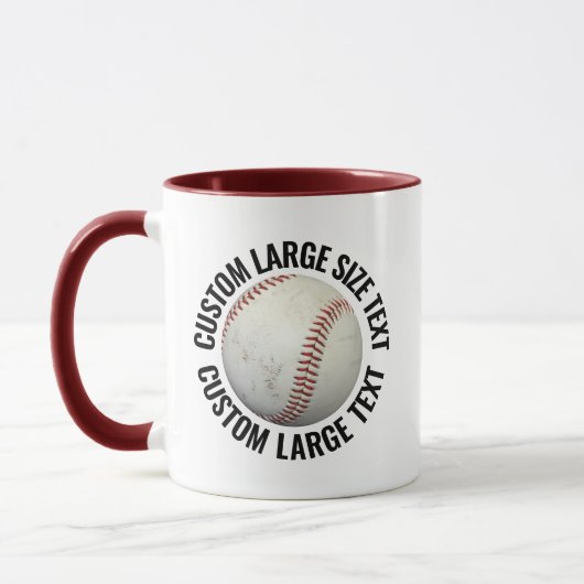 Grote tekst MAROON Combo 11oz aangepaste honkbalpe Mok (Links)