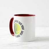 Grote tekst MAROON Combo 11oz Aangepaste Tennis Mok (Voorkant links)