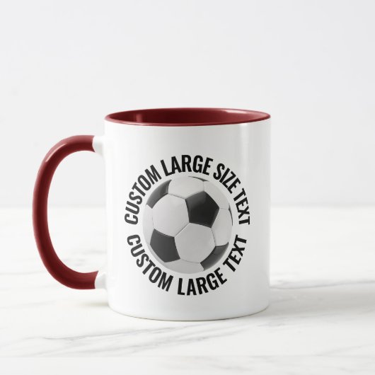 Grote tekst MAROON Combo 11oz Aangepaste Voetbal Mok (Links)