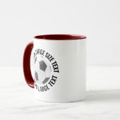 Grote tekst MAROON Combo 11oz Aangepaste Voetbal Mok (Voorkant links)
