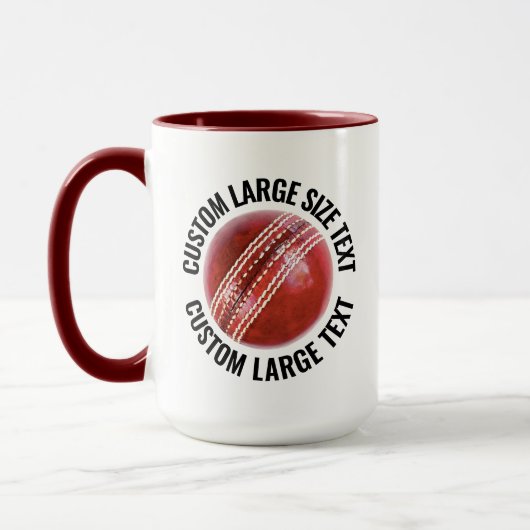 Grote tekst MAROON Combo 15oz Aangepast Cricket Mok (Links)