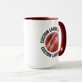 Grote tekst MAROON Combo 15oz Aangepast Cricket Mok (Voorkant rechts)