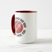 Grote tekst MAROON Combo 15oz Aangepast Cricket Mok (Voorkant links)