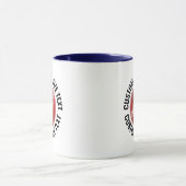 Grote tekst NAVY BLAUW Combinatie 11oz Aangepast C Mok (Midden)