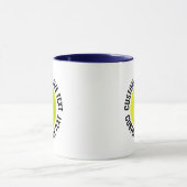 Grote tekst NAVY BLAUW Combinatie 11oz Aangepaste Mok (Midden)