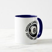Grote tekst NAVY BLAUW Combinatie 325ml Aangepaste Mok (Voorkant rechts)