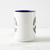 Grote tekst NAVY BLUWEN Combinatie 15oz Aangepaste Mok (Midden)