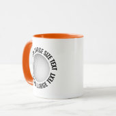 Grote tekst ORANJE Combo 11oz Aangepaste Golf Mok (Voorkant links)