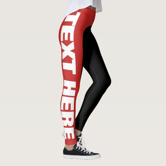 Grote tekst /Personaliseer Leggings (Rechts)