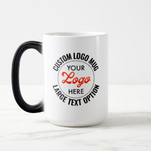 Grote tekst promotionele logo warmte veranderende magische mok