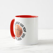 Grote tekst RODE Combo 11oz aangepaste basketbal Mok (Voorkant links)