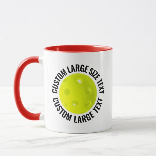 Grote tekst RODE Combo 11oz aangepaste Pickleball Mok (Links)
