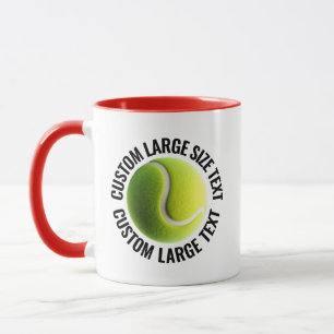 Grote tekst RODE Combo 11oz Aangepaste Tennis Mok