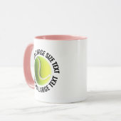 Grote tekst ROZE Combo 11oz Aangepaste Tennis Mok (Voorkant links)