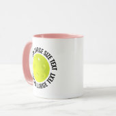 Grote tekst ROZE Combo 11oz Douane Pickleball Mok (Voorkant links)
