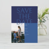Grote tekst Save the Date kaart (Staand voorkant)