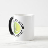 Grote tekst & tennisbal 320ml aangepaste warmtever magische mok (Voorkant links)