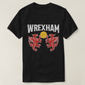 Grote tekst van Wrexham met Dragons63 T-shirt (Design voorkant)