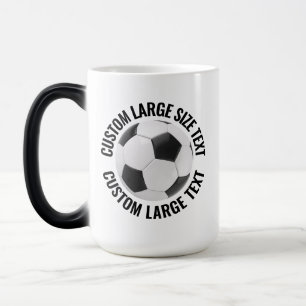Grote tekst & Voetbal 445ml Aangepaste warmte vera Magische Mok