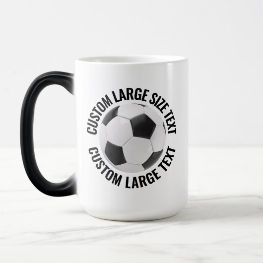Grote tekst & Voetbal 445ml Aangepaste warmte vera Magische Mok (Links)