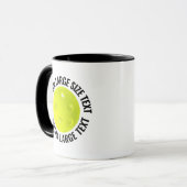 Grote tekst ZWART Combo 11oz Aangepaste Pickleball Mok (Voorkant links)