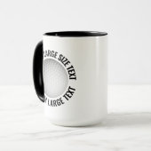 Grote tekst ZWART Combo 15oz Aangepaste Golf Mok (Voorkant links)