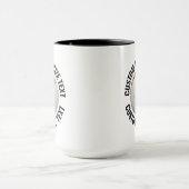 Grote tekst ZWART Combo 15oz Aangepaste honkbalpet Mok (Midden)