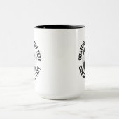 Grote tekst ZWARTE Combo 15oz Aangepaste Voetbal Mok (Midden)