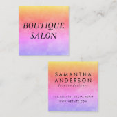 Grote tekstkleuren met levendige kleuren vierkante visitekaartje (Voorkant / Achterkant)