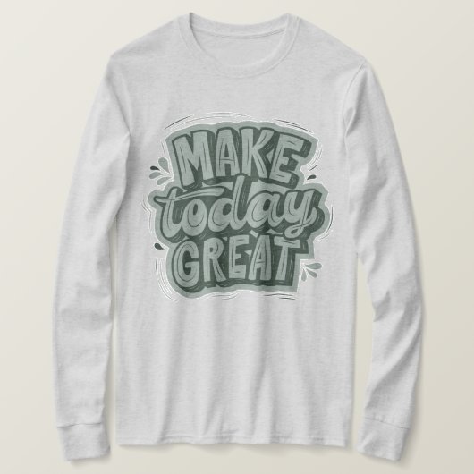 Grote tekstruimte groen motivatie prijsopgave grij t-shirt (Design voorkant)