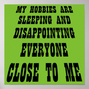 Grote teleurstelling Grappig Poster teken