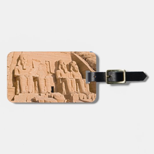 Grote tempel van Abu Simbel - Ramses II - Egypte Bagagelabel (Voorkant horizontaal)