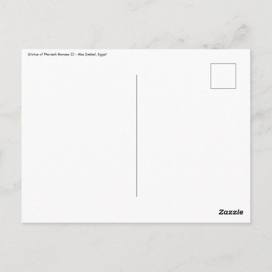Grote tempel van Abu Simbel - Ramses II - Egypte Briefkaart (Achterkant)