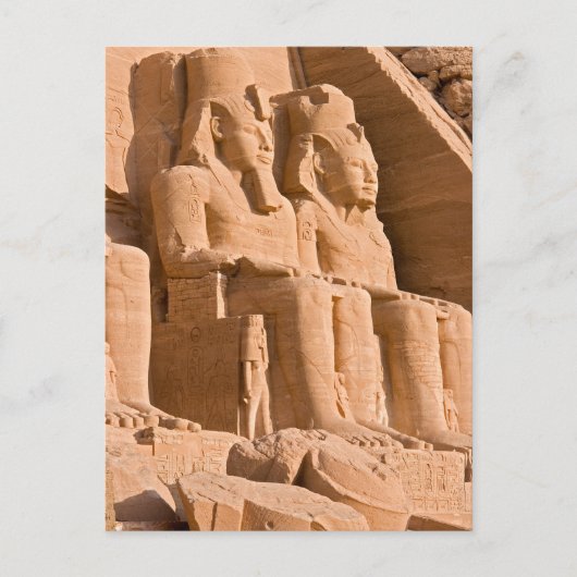 Grote tempel van Abu Simbel - Ramses II - Egypte Briefkaart (Voorkant)