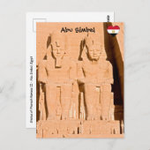 Grote tempel van Abu Simbel - Ramses II - Egypte Briefkaart (Voorkant / Achterkant)