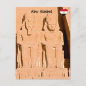 Grote tempel van Abu Simbel - Ramses II - Egypte Briefkaart (Voorkant)