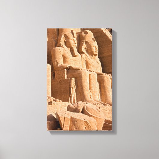 Grote tempel van Abu Simbel - Ramses II - Egypte Canvas Afdruk (Voorkant)