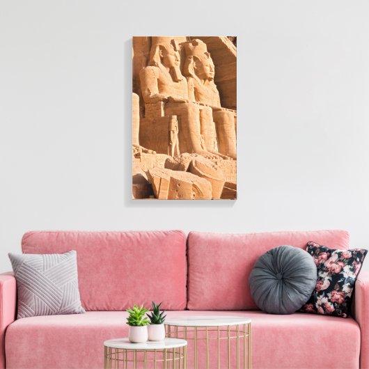 Grote tempel van Abu Simbel - Ramses II - Egypte Canvas Afdruk (Insitu (Woonkamer))