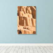 Grote Tempel van Abu Simbel - Ramses II - Egypte Canvas Afdruk (Insitu (Houten vloer))