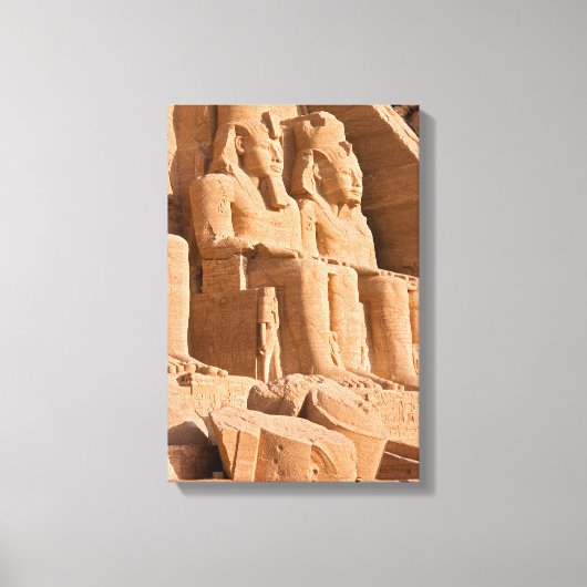 Grote Tempel van Abu Simbel - Ramses II - Egypte Canvas Afdruk (Voorkant)