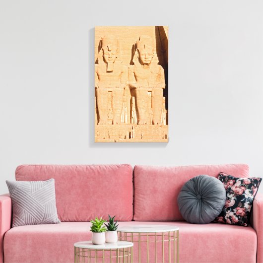 Grote tempel van Abu Simbel - Ramses II - Egypte Canvas Afdruk (Insitu (Woonkamer))