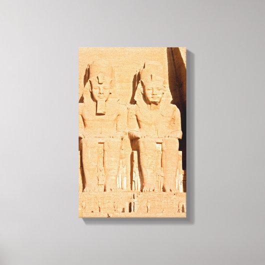 Grote tempel van Abu Simbel - Ramses II - Egypte Canvas Afdruk (Voorkant)