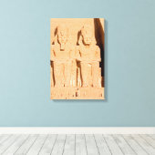 Grote Tempel van Abu Simbel - Ramses II - Egypte Canvas Afdruk (Insitu (Houten vloer))