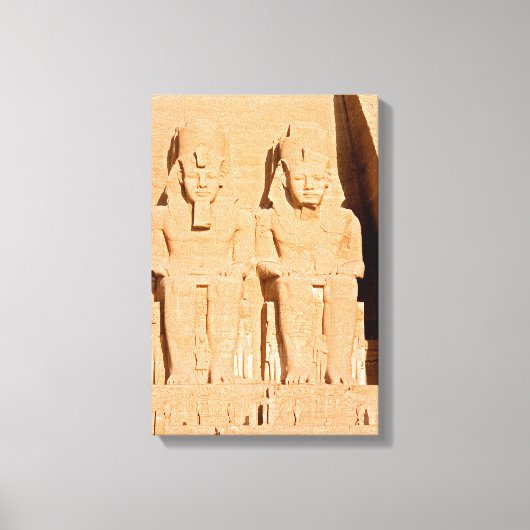 Grote Tempel van Abu Simbel - Ramses II - Egypte Canvas Afdruk (Voorkant)