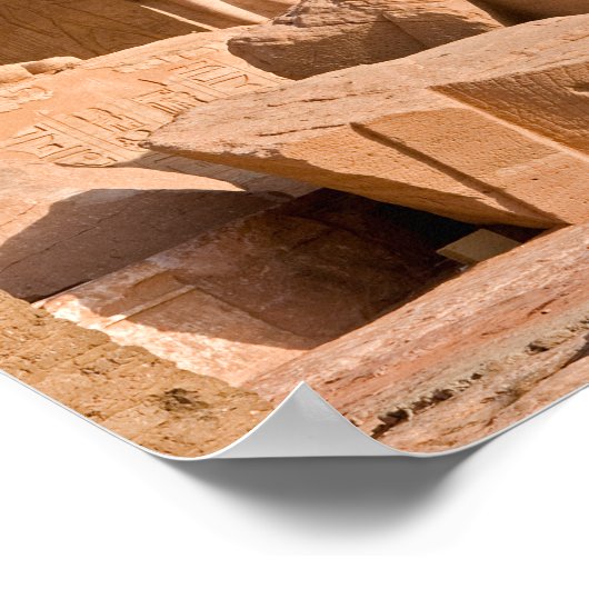 Grote tempel van Abu Simbel - Ramses II - Egypte Poster (Hoek)