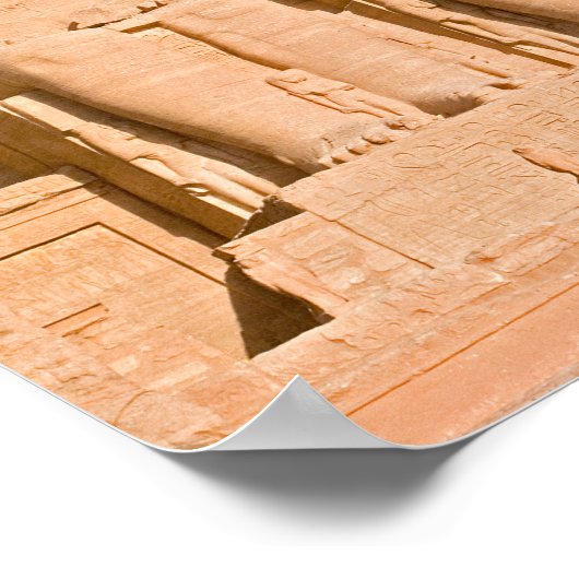 Grote tempel van Abu Simbel - Ramses II - Egypte Poster (Hoek)