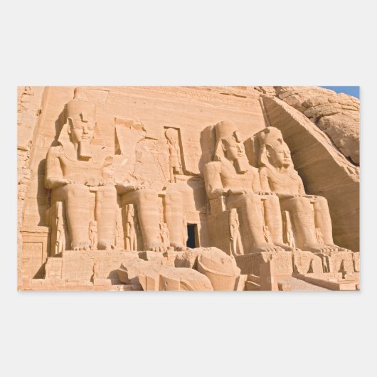 Grote tempel van Abu Simbel - Ramses II - Egypte Rechthoekige Sticker (Voorkant)