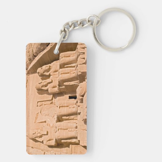 Grote tempel van Abu Simbel - Ramses II - Egypte Sleutelhanger (achterkant)